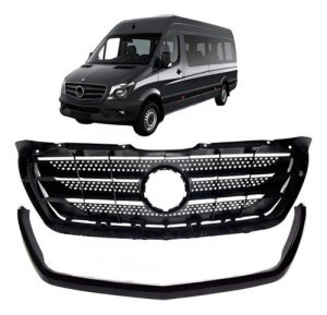 Grade Radiador Sprinter 2017 A 2018 Com Moldura Preto