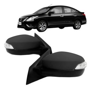 Par Retrovisor Eletrico Versa 2016 A 2019 C/ Pisca Largo