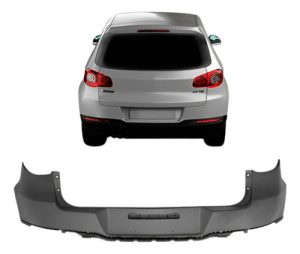 Parachoque Traseiro Tiguan 2007 2008 09 2010 2011 Preto Liso
