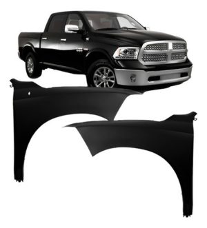 Par Paralama Dodge Ram 2012 A 2016 Com Furo Antena