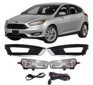 Kit Farol Auxiliar Focus 2016 À 2017 Com Grade Friso Cromad