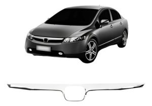Friso Grade Central Para Honda Civic 2006 2007 2008 Cromado