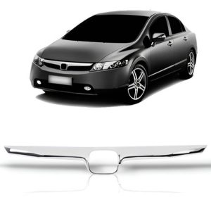Friso Da Grade Radiador Honda Civic 2006 2007 2008 Cromado