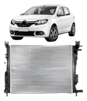 Radiador Logan 14 A 19 Sandero 14 A 19 1.0/1.6 C/s Ar Manual