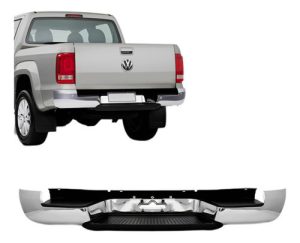 Parachoque Traseiro Amarok 10 A 2022 Cromado Com Furo Sensor
