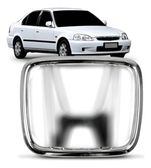 Emblem H Grande Grade Cromado Civic 1996 A 2000