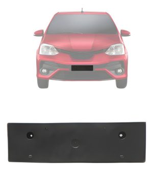 Suporte Placa Etios 2018 A 2020 Preto Texturizado C/garantia