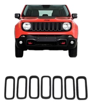 Friso Moldura Grade Jeep Renegade Frontal Preto