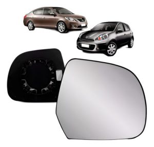Kit Vidro Lente Retrovisor March  2011 2012 2013 2014 2015