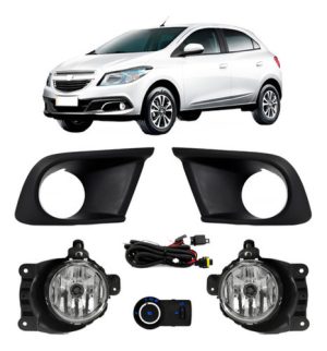 Kit Farol Milha Auxiliar Onix Ls E Lt 2012 A 2015 C/moldura