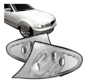 Par Lanterna Dianteira Bmw Serie 3 02 A 05 Cristal Cromada