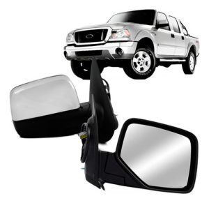 Par Retrovisor Ranger 2005 A 2009 Eletrico Capa Cromada