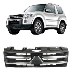 Grade Radiador Pajero Full 2008 A 2010 Preta Moldura Cromada
