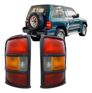 Jogo Sinaleira Traseira Pajero 1998/2000 Tricolor Aro Preto