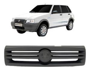 Grade Radiador Uno 2009 2010 2011 Preto Sem Friso Emblema