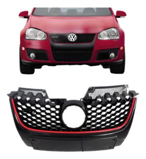 Grade Colméia Vw Jetta Sporty Europeu Estilo Gti Vermelha