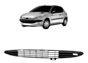 Grade Central Parachoque Para Peugeot 206 98 99 00 01 02
