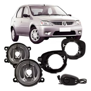 Kit Farol Auxiliar Sandero Logan 2007 À 2011 Com Suporte