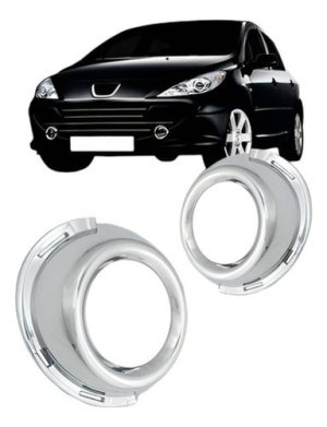 Par Aro Farol Milha Cromado Para Peugeot 307 07 08 09 À 12.