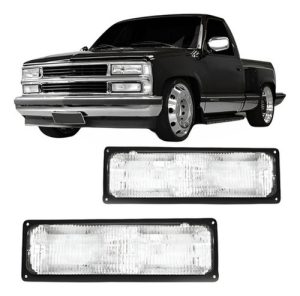 Par Pisca Seta Inferior Farol Silverado 1993 A 2001 Cristal