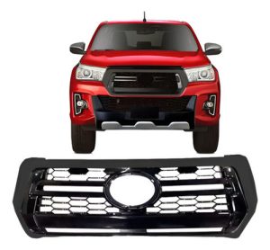 Grade Radiador Hilux Srv 2018 2019 2020  Friso Cinza Escuro