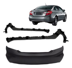 Kit Parachoque Traseiro Civic 2012 A 2016 Com Guias