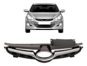Grade Elantra 2014 A 2016 Preto C/ Moldura Cromada
