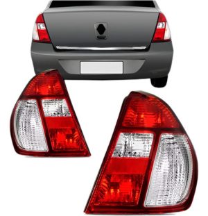 Par Lanterna Traseira Clio 2003 2004 A 2008 Sedan Cristal