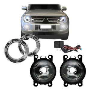 Kit Farol Milha Auxiliar Pajero 2008 09 2010 Moldura Cromada