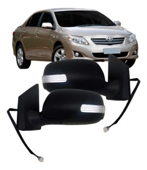 Par Retrovisor Corolla 08 A 2012 Elétrico Retrátil Com Pis