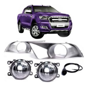 Kit Farol Milha Auxiliar Ranger 2016 À 2018 Grade Cinza