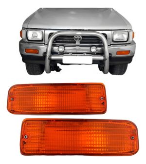 Par Pisca Seta Parachoque Hilux Srv 2002 2003 2004.