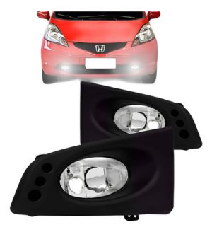 Par Farol Milha Auxiliar Fit 2009 2010 2011 2012 Com Grade