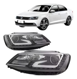 Par Farol Jetta 11 A 17 C/ Projetor C/ Angel Eyes C/ Led