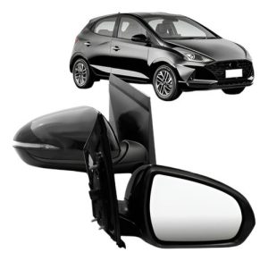 Par Retrovisor Elétrico C/ Pisca Capa Preta Hb20 2020 A 202