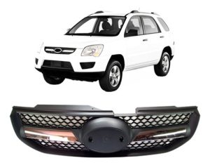Grade Radiador Sportage Ex/el 2009 A 2011 Com Friso Cromado