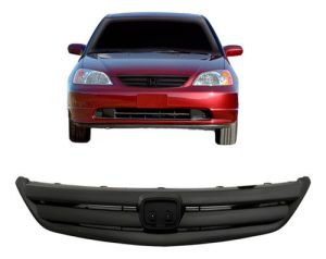 Grade Dianteira Radiador Civic 2001 A 2003 Preto