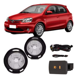 Kit Farol Milha Auxiliar Etios 2012 À 2015 Sem Moldura