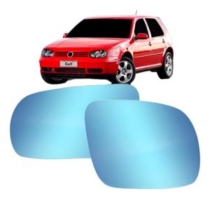 Jogo Lente Retrovisor Golf 1999 00 01 02/2006 Térmico Azul